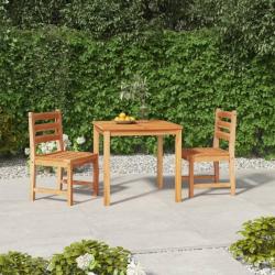 Ensemble à dîner de jardin 3 pcs Bois de teck massif