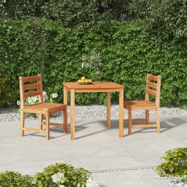 Ensemble  dner de jardin 3 pcs Bois de teck massif