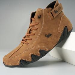 Chaussure Daim et cuir, du 38 au 48 souple et ultra confortable confortable........couleur marron