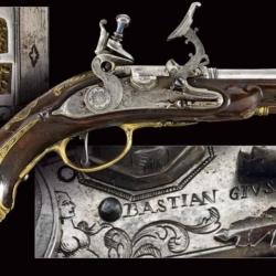 Un Rare et Magnifique Pistolet à Silex de Bastian Giusti