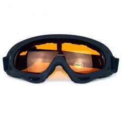 Lunettes de Protection Airsoft Lentilles Orange et Masque Anti UV Confortable Paintball Neuf