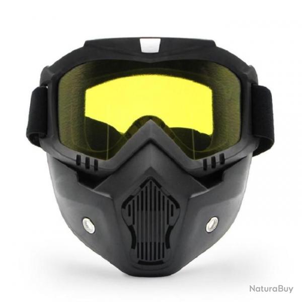 Masque Anti UV Lunettes de Protection Airsoft Lentilles Jaune1 Confortable Paintball Neuf