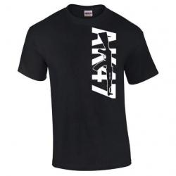 T-shirt AK 47 kalachnikov - Noir écriture blanche