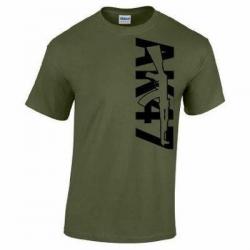 T-shirt AK 47 kalachnikov - Vert armée