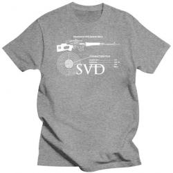 T-shirt SVD Dragunov caractéristique - Gris Chiné