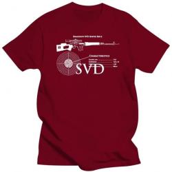 T-shirt SVD Dragunov caractéristique - Rouge