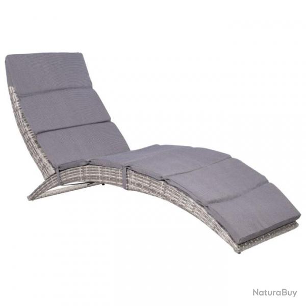 Transat chaise longue bain de soleil lit de jardin terrasse meuble d'extrieur pliable 159 x 57 x 7
