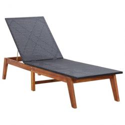 Transat chaise longue bain de soleil lit de jardin terrasse meuble d'extérieur 200 x 60 x (34-86) c