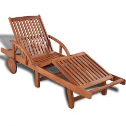 Transat chaise longue bain de soleil lit de jardin terrasse meuble d'extérieur 200 x 68 x 30- 83 cm