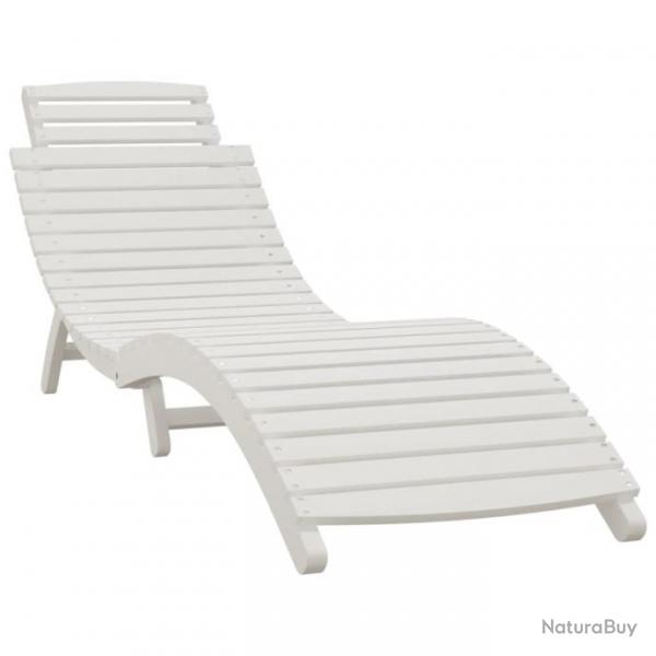 Transat chaise longue bain de soleil lit de jardin terrasse meuble d'extrieur 184 x 55 x 64 cm boi