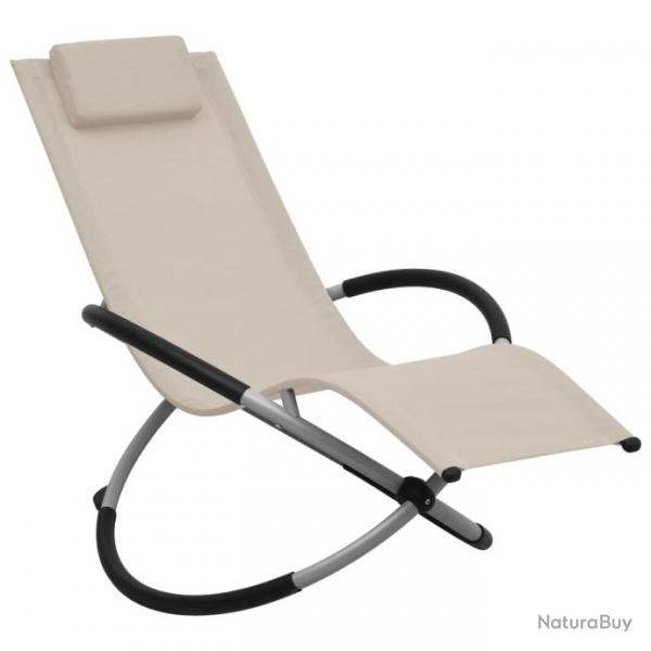 Transat chaise longue bain de soleil lit de jardin terrasse meuble d'extrieur pour enfants acier c