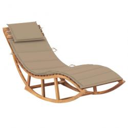 Transat chaise longue bain de soleil lit de jardin terrasse meuble d'extérieur 180 cm à bascule ave