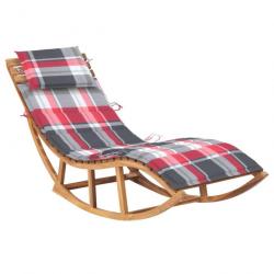 Transat chaise longue bain de soleil lit de jardin terrasse meuble d'extérieur à bascule avec couss