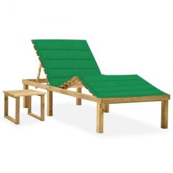 Transat chaise longue bain de soleil lit de jardin terrasse meuble d'extérieur avec table et coussi