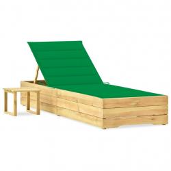 Transat chaise longue bain de soleil lit de jardin terrasse meuble d'extérieur avec table et coussi