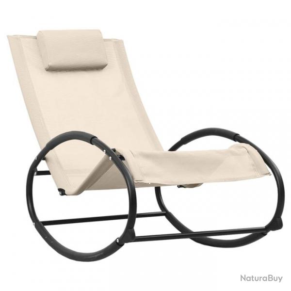 Transat chaise longue bain de soleil lit de jardin terrasse meuble d'extrieur 105,5 cm avec oreill
