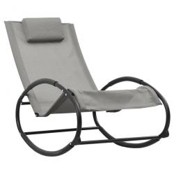 Transat chaise longue bain de soleil lit de jardin terrasse meuble d'extérieur 105,5 cm avec oreill