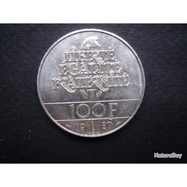 FRANCE = PIECE DE 100 FRANCS  EN ARGENT DE 1987