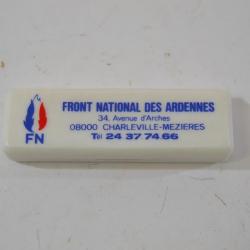 Brosse à dent cadeau FRONT NATIONAL DES ARDENNES Charleville-Mézières années 1960 - 1980