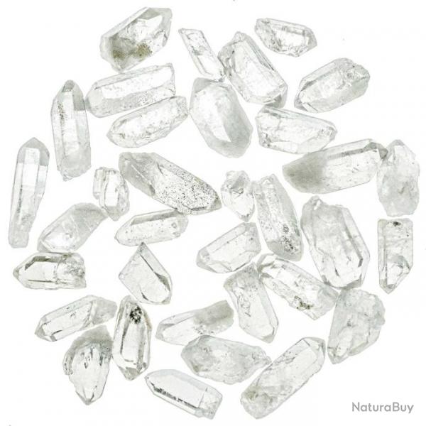 Petites pointes brutes de cristal de roche - 2  4 cm - Qualit extra - 50 grammes