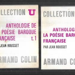 anthologie de la poésie baroque française par jean rousset vol 1 et 2