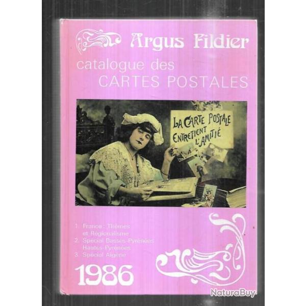 argus fildier catalogue de la carte postale 1986 spcial algrie, basses et hautes -pyrnes, rgion