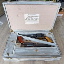 Coffret 2 pistolets remington 1858 cal 36.