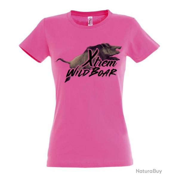 Tee shirt sanglier rose XTREM WILDBOAR