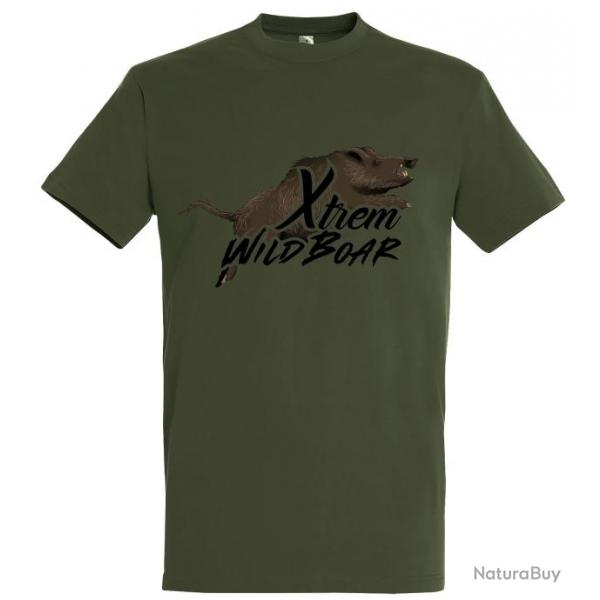 Tee shirt sanglier vert fonc XTREM WILDBOAR