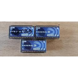 3 BOITES DE MUNITIONS FEDERAL, 22 MAG, 40 GRAINS