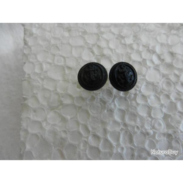 paire de boutons de kpi marine couleur noir