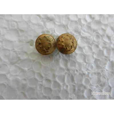 Paire De Boutons De Manchette Dorés Style Militaire US Army - Vintage, Occasion En Bon état