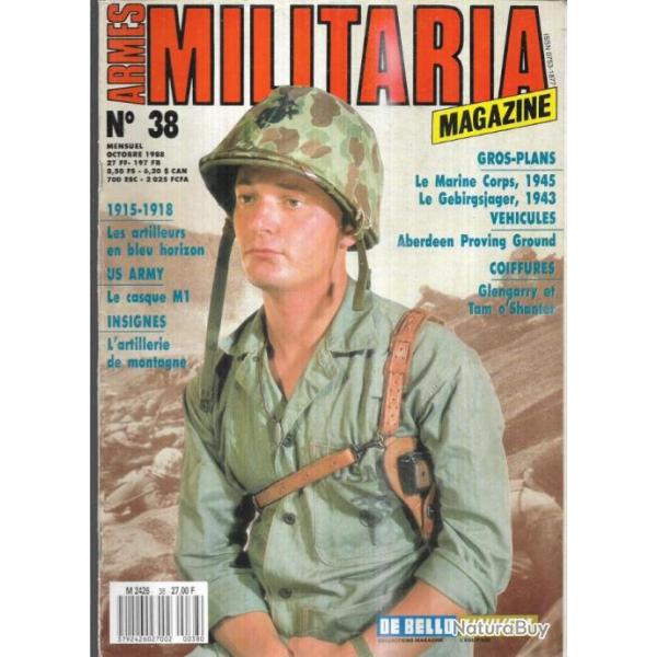 Militaria Magazine 38 puis diteur , mas 36, iwo jima gros plan marines, casque usm1, muse aberde