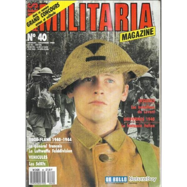 Militaria Magazine 40 puis diteur , fantassin italien 1940, coupes  sak, lunettes protection us