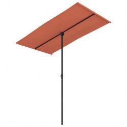 Parasol d'extérieur avec mât en aluminium 180 x 130 cm orange 02_0008218