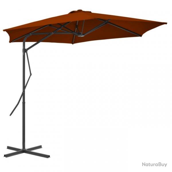 Parasol d'extrieur avec mt en acier 300 x 230 cm orange 02_0008210