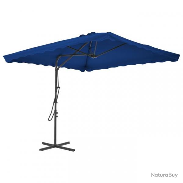 Parasol d'extrieur avec mt en acier 250 x 250 x 230 cm bleu 02_0008202