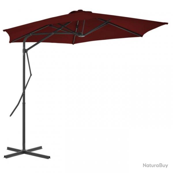 Parasol d'extrieur avec mt en acier 300 x 230 cm rouge bordeaux 02_0008207