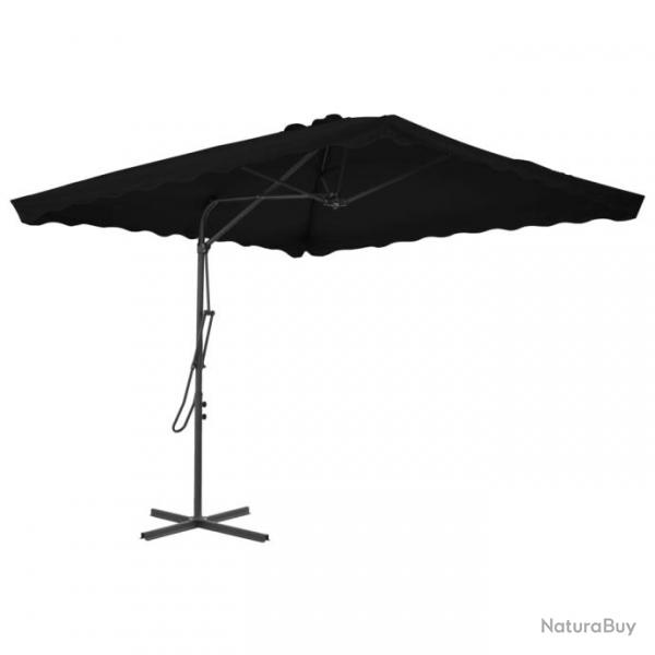 Parasol d'extrieur avec mt en acier 250 x 250 x 230 cm noir 02_0008205