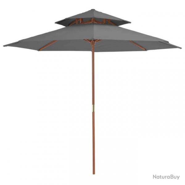 Parasol double avec mt en bois 270 cm anthracite 02_0008439