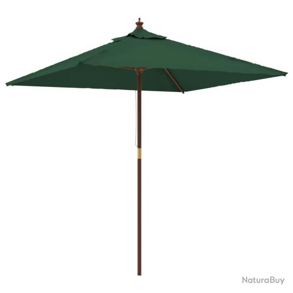Parasol mobilier de jardin avec mt en bois 198 x 198 x 231 cm vert 02_0008368
