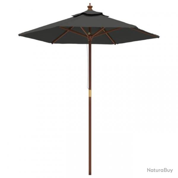 Parasol mobilier de jardin avec mt en bois 196 x 231 cm anthracite 02_0008332