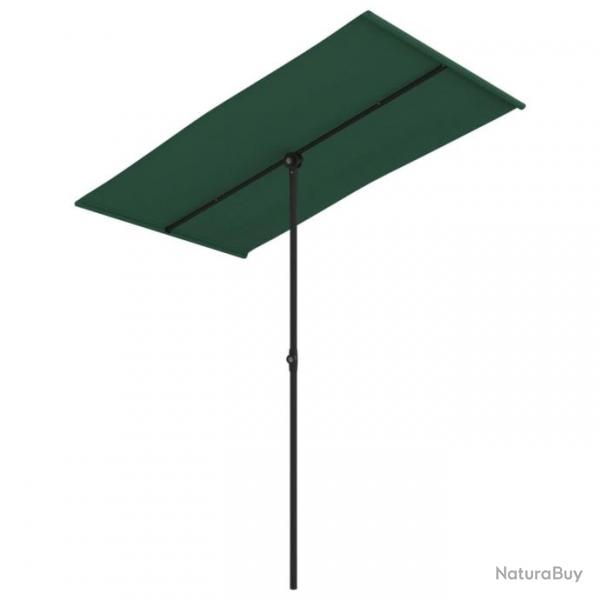 Parasol mobilier de jardin d'extrieur avec mt en aluminium 180 x 130 cm vert 02_0008216