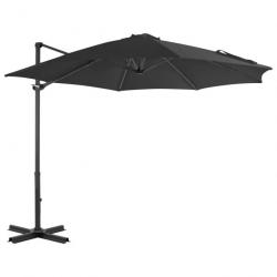 Parasol mobilier de jardin avec base portable diamètre : 3 m anthracite 02_0008044