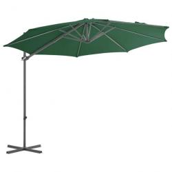 Parasol mobilier de jardin avec base portable diamètre 3 m vert 02_0008061