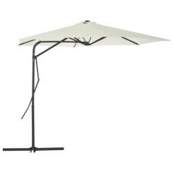 Parasol mobilier de jardin d'extérieur avec poteau en acier 300 cm sable 02_0008275