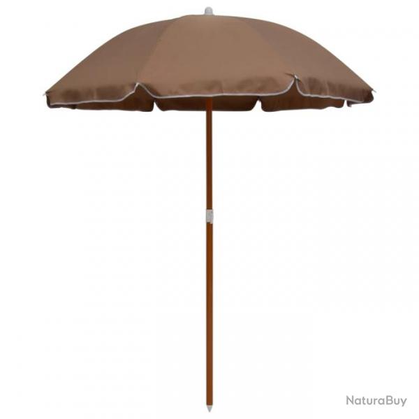 Parasol mobilier de jardin avec mt en acier 180 cm taupe 02_0008099