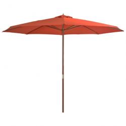 Parasol mobilier de jardin avec mât en bois 350 cm orange 02_0008130