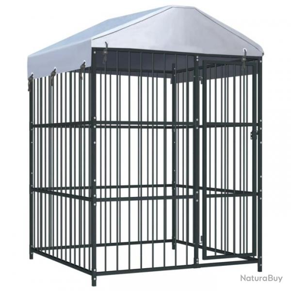 Chenil extrieur cage enclos parc animaux chien d'extrieur avec toit pour chiens 150 x 150 x 210 c