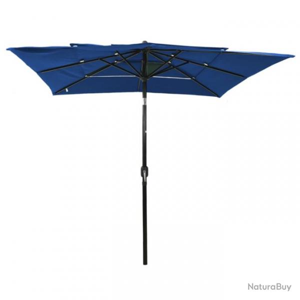 Parasol  3 niveaux avec mt en aluminium 2,5 x 2,5 m bleu azur 02_0008745